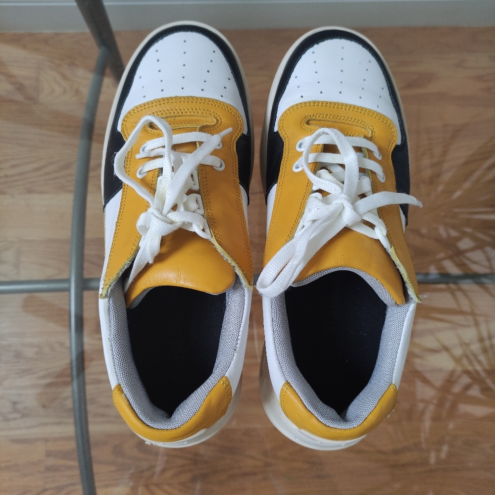 Acne Studios Yellow And White Perey Sneakers - Picture 4 of 11